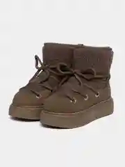Приглушённый хаки ботинки женские зимние