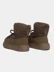 Приглушённый хаки ботинки женские зимние