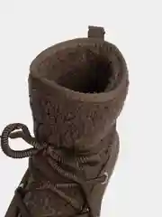 Приглушённый хаки ботинки женские зимние