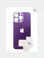 Фиолетовый защитная пленка на iPhone 16 Pro под карбон на заднюю часть,под кожу, на зад, назад,для
