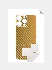 Золотой защитная пленка на iPhone 16 Pro Max под карбон на заднюю часть,под кожу, на зад, назад