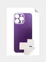 Фиолетовый защитная пленка на iPhone 16 Pro Max под карбон на заднюю часть,под кожу, на зад, назад