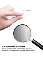 Серебряный защитная пленка на iPhone 16 Pro Max под карбон на заднюю часть,под кожу, на зад, назад