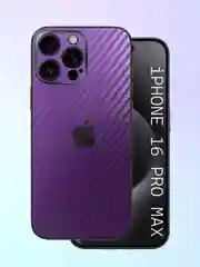 Фиолетовый защитная пленка на iPhone 16 Pro Max под карбон на заднюю часть,под кожу, на зад, назад