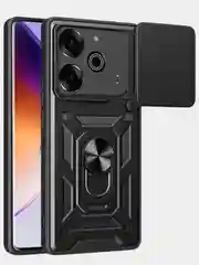 Черный чехол противоударный kick с защитой камеры для Tecno Pova 6 Pro