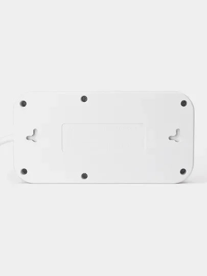Белый удлинитель сетевой, фильтр 3 метра, 3 розетки с 4 USB и 1 Type-C портами и кнопкой