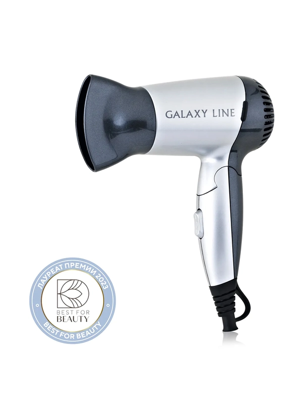 Фен для волос Galaxy LINE GL 4303, серебристый с черным