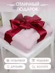 Подушка на стул с завязками Bio-Line/Сидушка на стул/Табуретник/Хлопок/35х37 см/Розовый