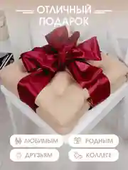 Подушка на стул с завязками Bio-Line/Сидушка на стул/Табуретник/Хлопок/35х37 см/Карамель