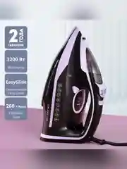 Утюг Galaxy LINE GL 6135, черный с лиловым, паровой с помпой, 3200 Вт