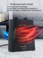 Черный тепловентилятор конвекционный STINGRAY ST-FH1069B черный