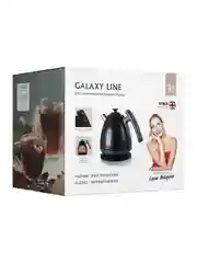 Черный чайник электрический Galaxy LINE GL 0343, горький шоколад, металл, 2200 Вт, 1,7 л