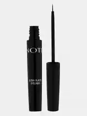 Черный подводка для глаз NOTE Cosmetique насыщенного черного цвета с тонкой кистью-аппликатором