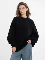 Черный свитшот утепленный с начесом, оверсайз, толстовка, худи