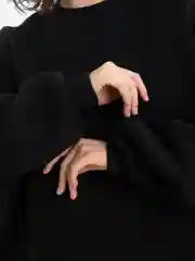 Черный свитшот утепленный с начесом, оверсайз, толстовка, худи
