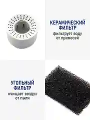 Черный увлажнитель воздуха с антивирусной УФ-лампой, ионизацией STINGRAY ST-HF505B черный