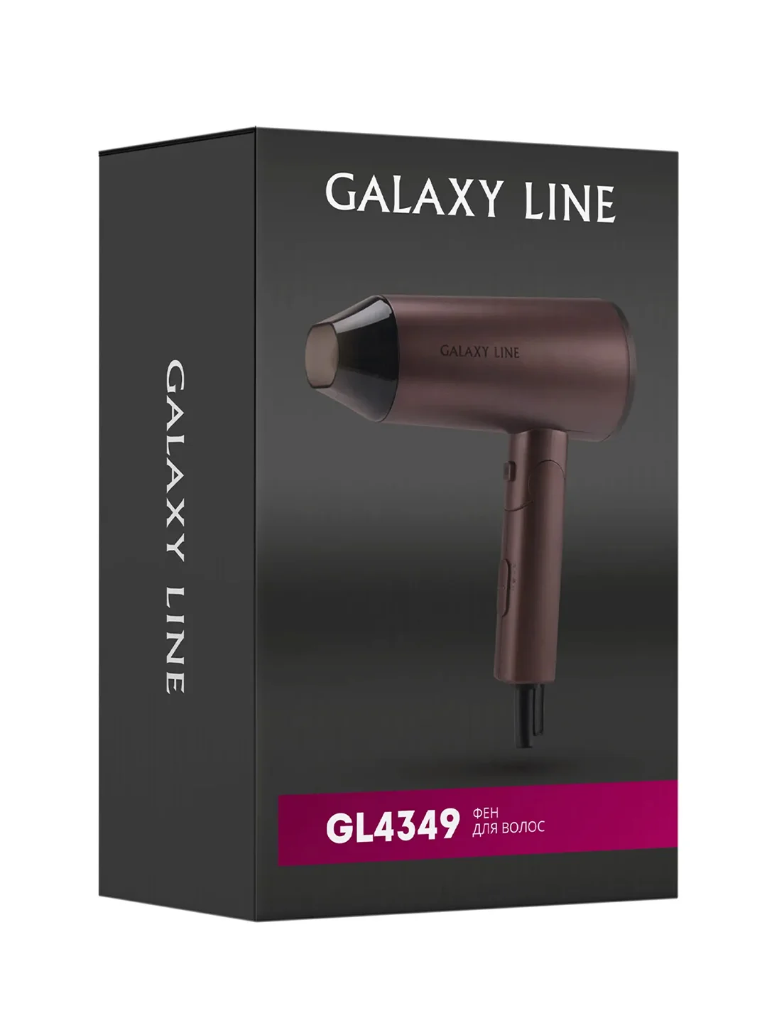 Фен для волос Galaxy LINE GL 4349, коричневый, 2000 Вт
