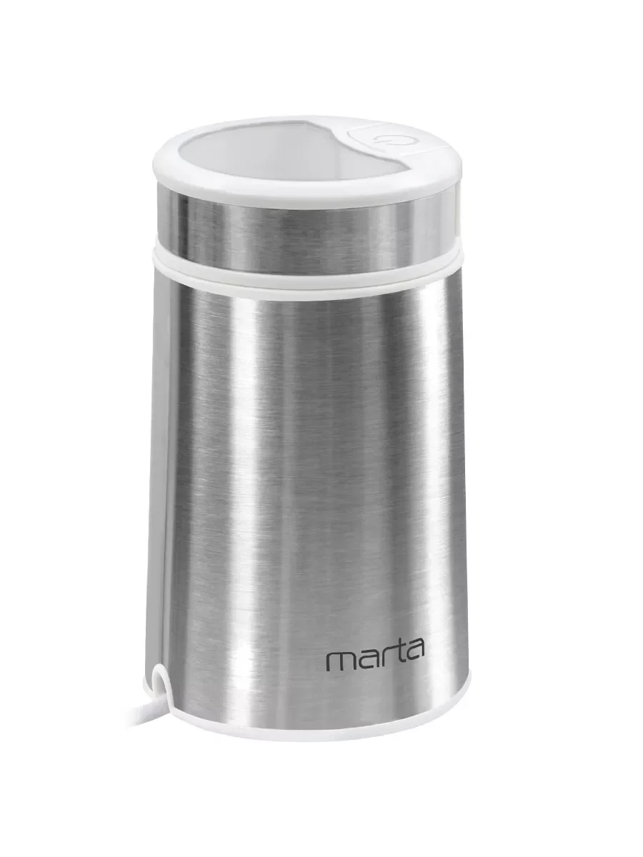 Белый кофемолка MARTA MT-CG2180B белый жемчуг