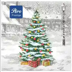 Серый салфетки бумажные на стол, на праздник, новогодние, 33*33см, 20шт