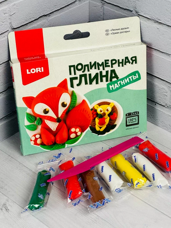 Пластилин для творчества полимерная глина Лиса Ежик Лори