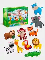 Игрушки из фетра "Сафари и Джунгли", набор 10 в 1