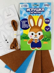Создание игрушки шьем из фетра рукоделие для девочек Зайка