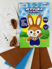 Создание игрушки шьем из фетра рукоделие для девочек Зайка
