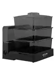 Черный пароварка STINGRAY ST-FS755B /1800Вт/ складная конструкция/ объем 16,5л/ 3 чаши по 5,5л