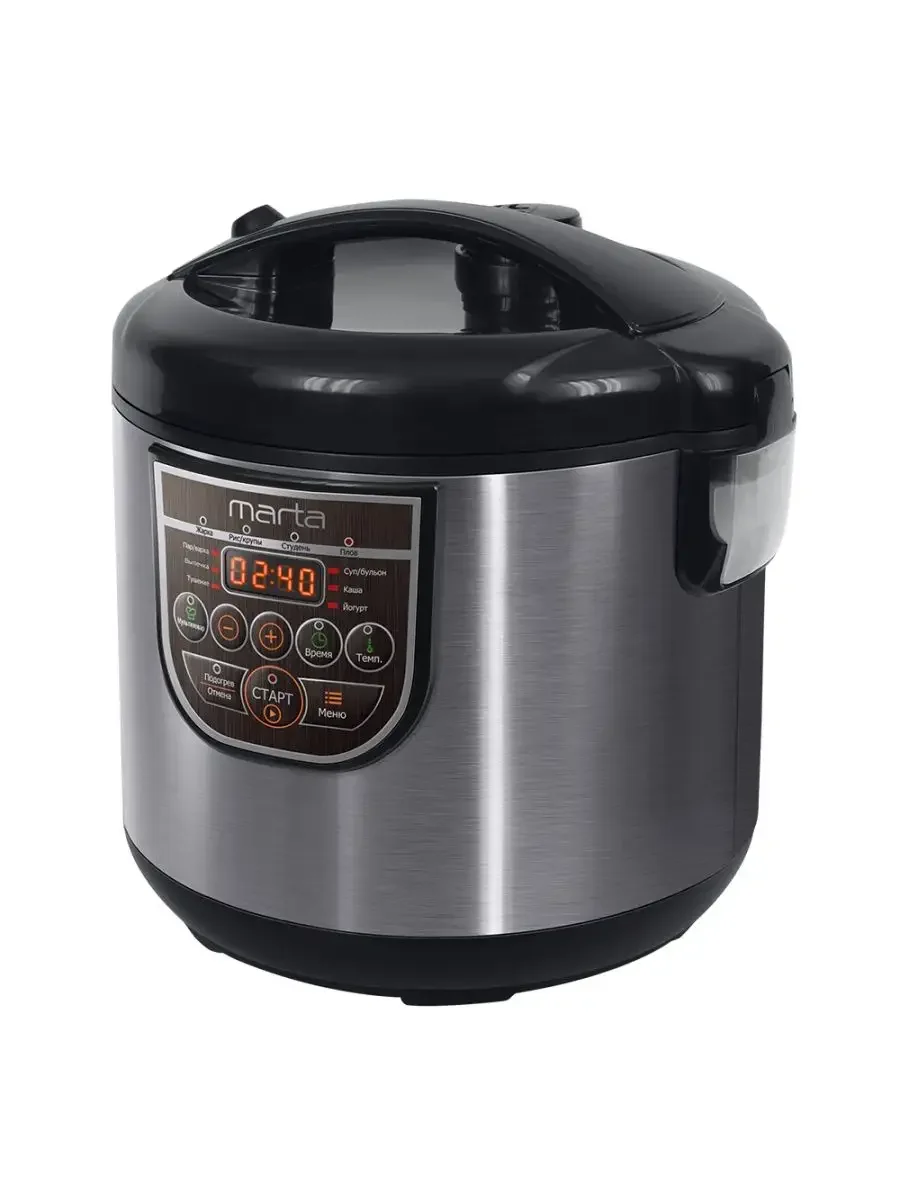Черный мультиварка MARTA MT-4324 CK2 GREBLON CERAMIC черный жемчуг