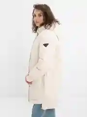 Молочный куртка, пуховик женский зимний оверсайз