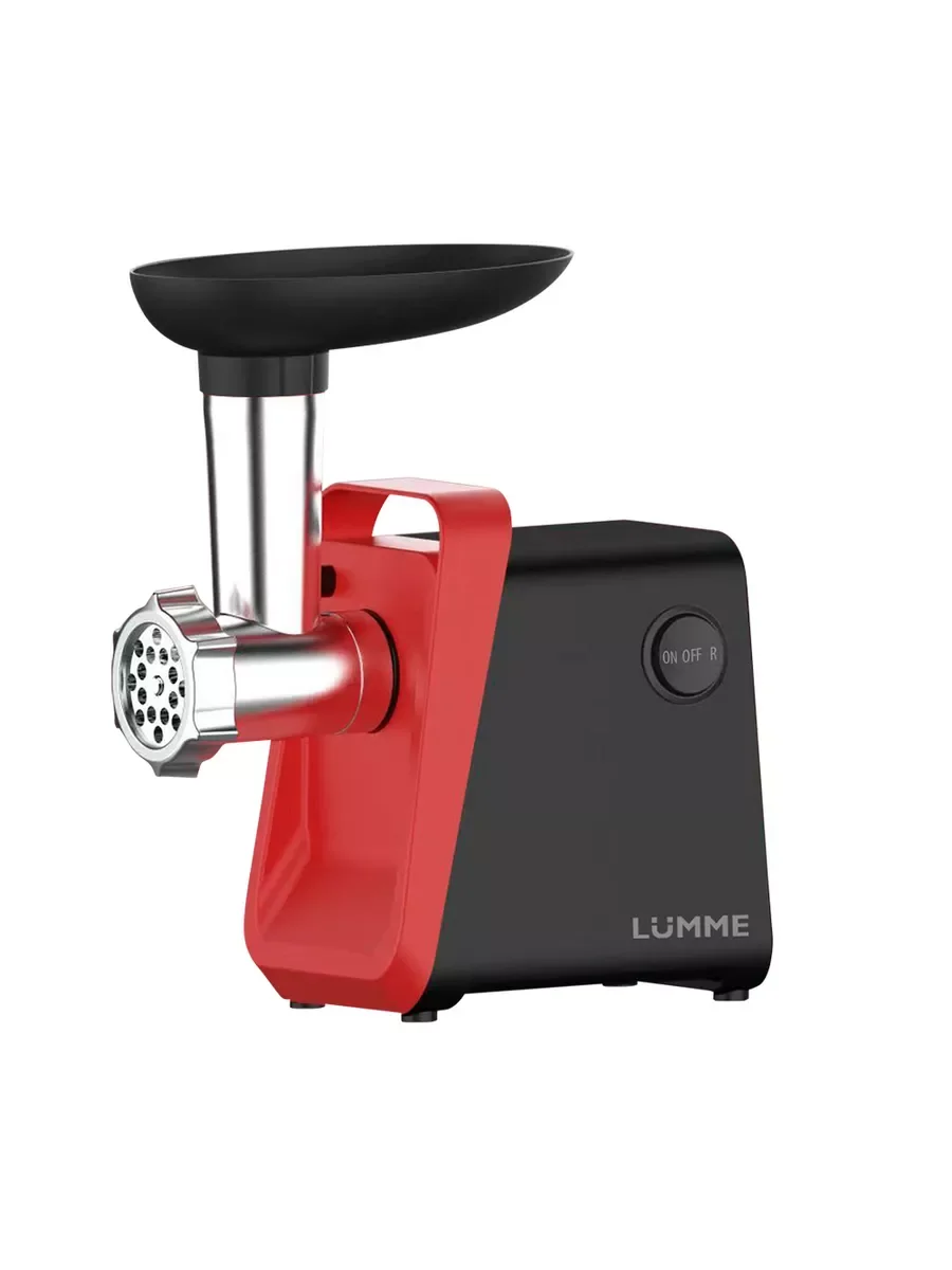 Красный мясорубка LUMME LU-MG2112B 3500Вт. Нож нерж.сталь, металлический шнек, функция реверс