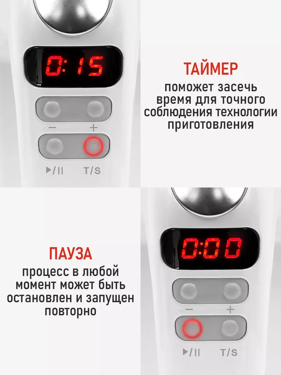 Белый миксер CHEF PRO CF-MX1300A белый жемчуг