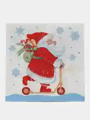 Алый салфетки бумажные на стол, на праздник, новогодние, 33*33см, 20шт