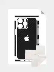 Черный защитная пленка на iPhone 16 Pro Max под карбон на заднюю часть,под кожу, на зад, назад
