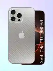 Серебряный защитная пленка на iPhone 16 Pro Max под карбон на заднюю часть,под кожу, на зад, назад