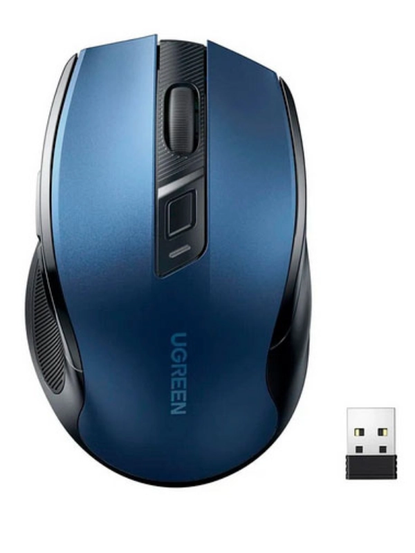 Беспроводная мышь Ugreen MU006 (15064) Ergonomic Wireless Mouse 2.4G 4000DPI Blue