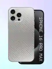 Серебряный защитная пленка на iPhone 16 Pro Max под карбон на заднюю часть,под кожу, на зад, назад