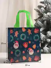 Лесной зеленый подарочный пакет Новогодний, Рождественская крафт коробка для упаковки новогоднего подарка