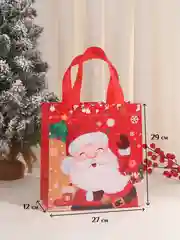 Алый подарочный пакет Новогодний, Рождественская крафт коробка для упаковки новогоднего подарка