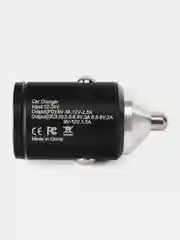 Черный автомобильное зарядное устройство в прикуриватель Type-C + USB, быстрая зарядка, 30В