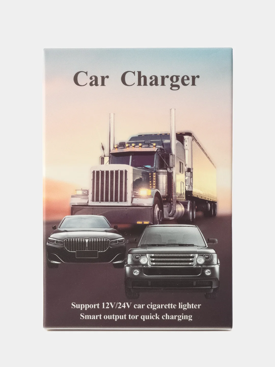 Черный автомобильное зарядное устройство в прикуриватель Type-C + USB, быстрая зарядка, 30В