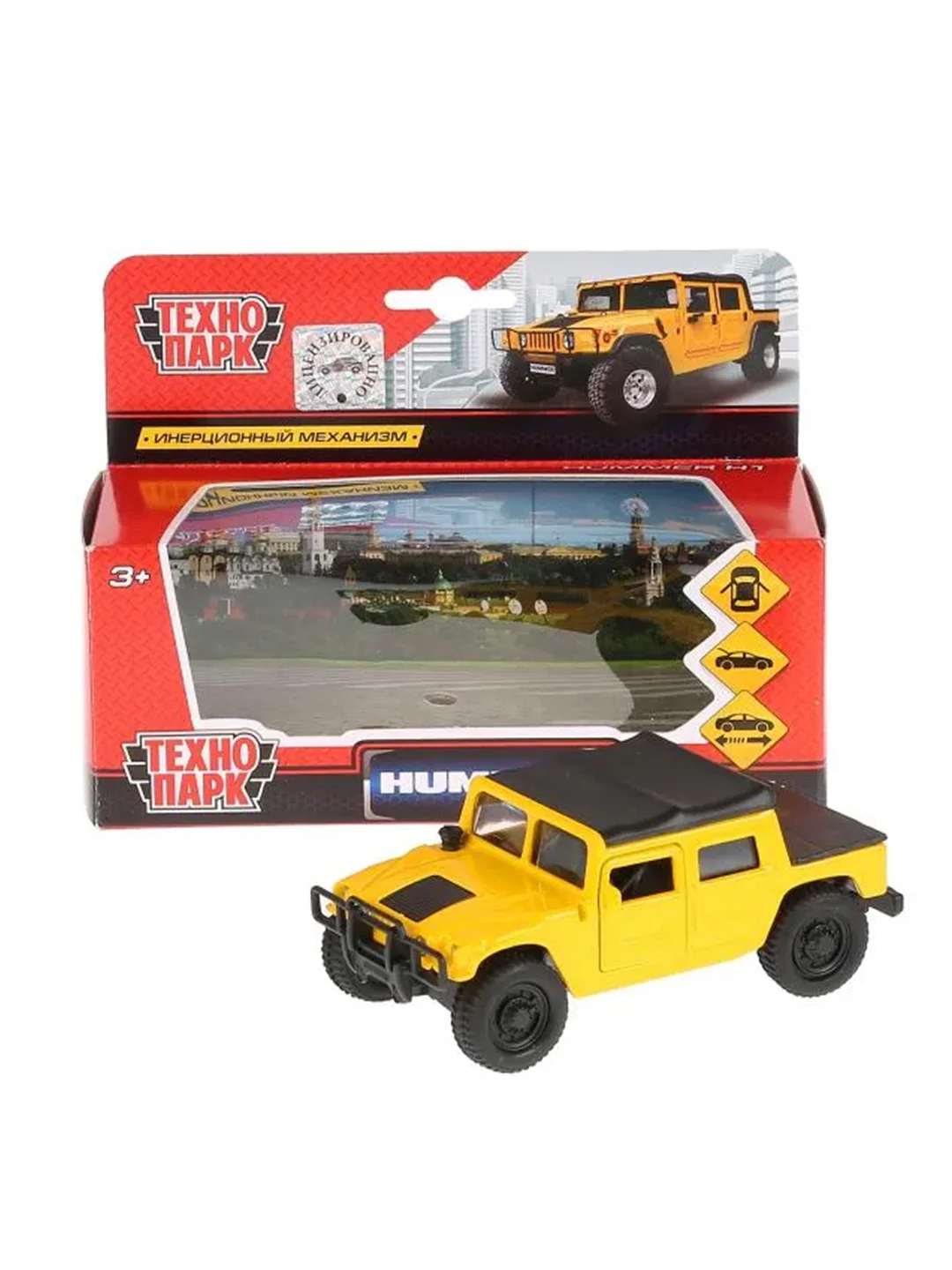 Машина металлическая Технопарк "Hummer H1. Пикап", 1:38, 12 см