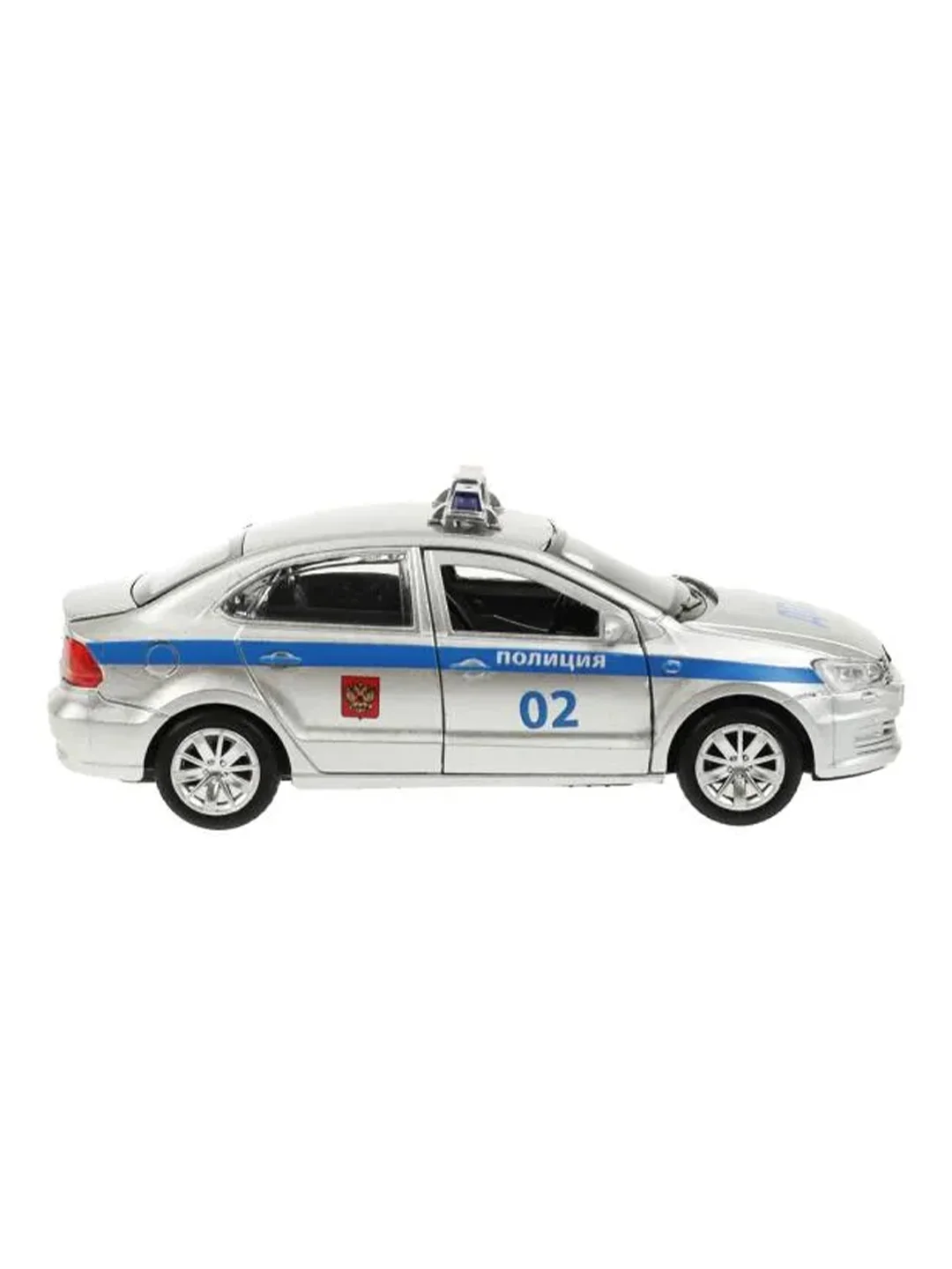 Металлическая модель ТехноПарк Volkswagen Polo Полиция, 12 см