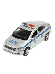 Металлическая модель ТехноПарк Volkswagen Polo Полиция, 12 см