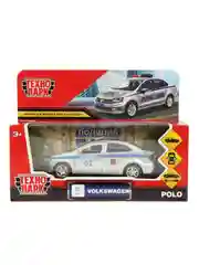 Металлическая модель ТехноПарк Volkswagen Polo Полиция, 12 см
