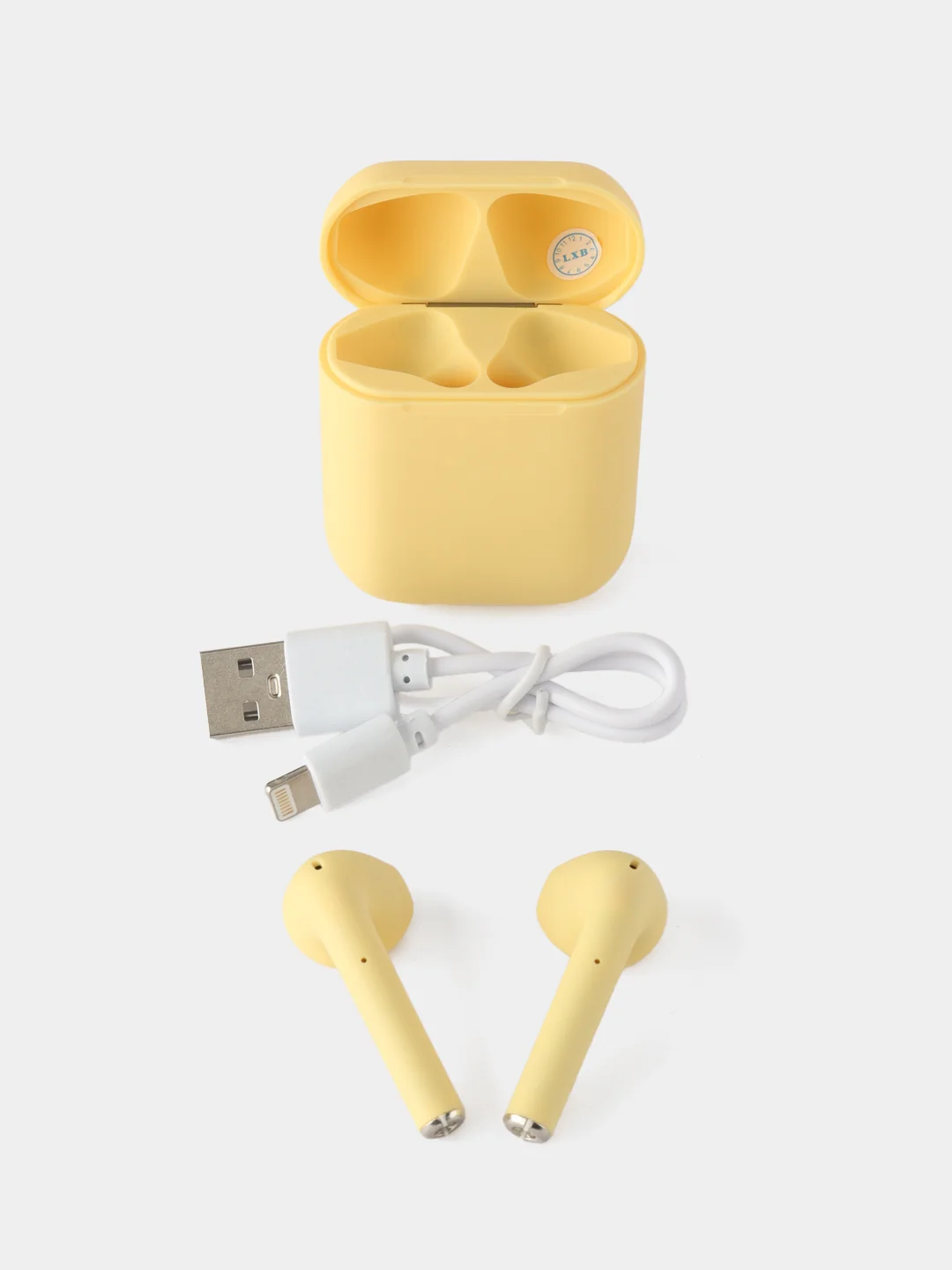 Желтый беспроводные наушники Pods 2, сенсорные, с микрофоном