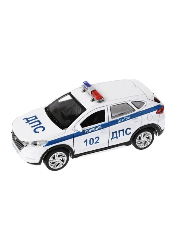 Металлическая инерционная модель ТехноПарк Hyundai Tucson. Полиция, 12 см