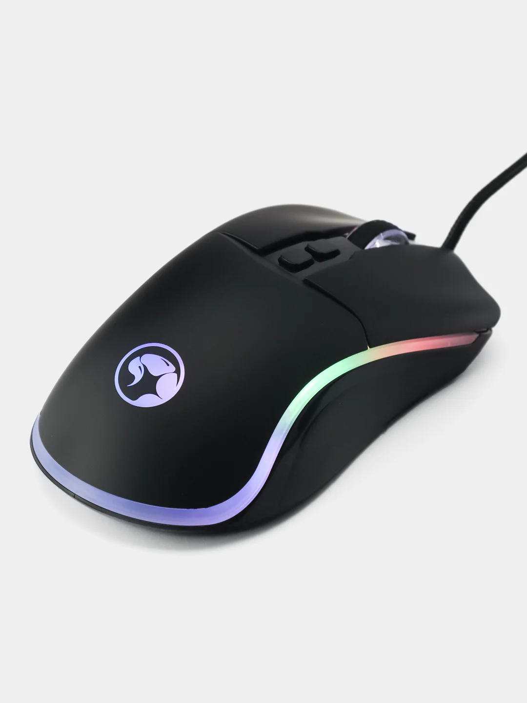 Черный игровая мышка проводная Marvo M358, 4 кнопки, оптическая, RGB, 12800 dpi, USB, 1.6 м