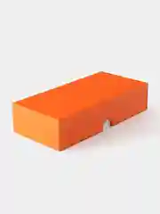 Подарочная коробка , 21.5 x 10.5 x 5 см. "Радуга", оранжевый, белый