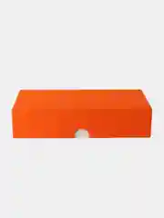 Подарочная коробка , 21.5 x 10.5 x 5 см. "Радуга", оранжевый, белый
